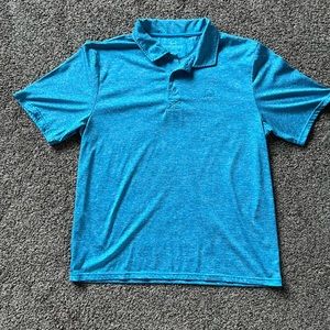 Cinch Mens Large ArenaFlex Blue Short Sleeve Stretch Wicking Polo